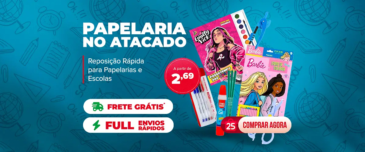 Papelaria no Atacado Reposi&ccedil;&atilde;o R&aacute;pida para Papelarias
