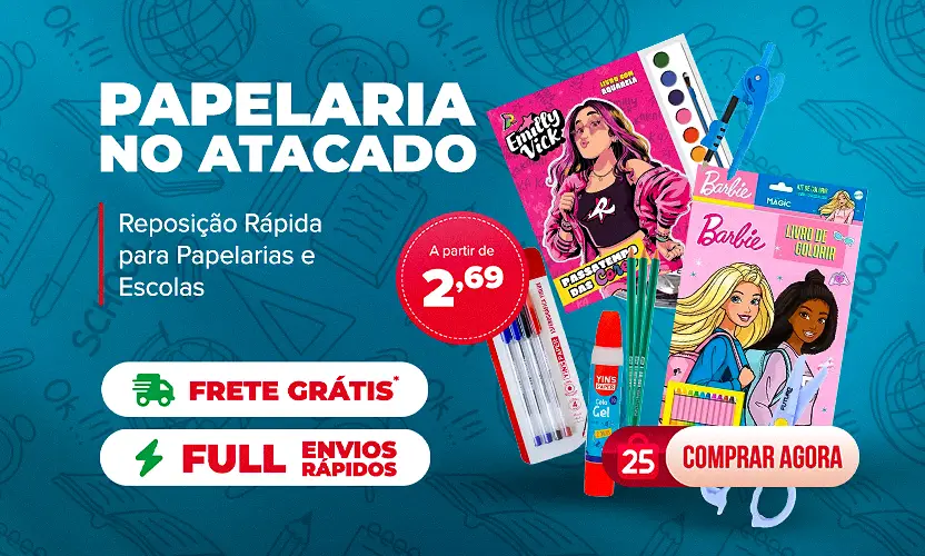 Papelaria no Atacado Reposi&ccedil;&atilde;o R&aacute;pida para Papelarias