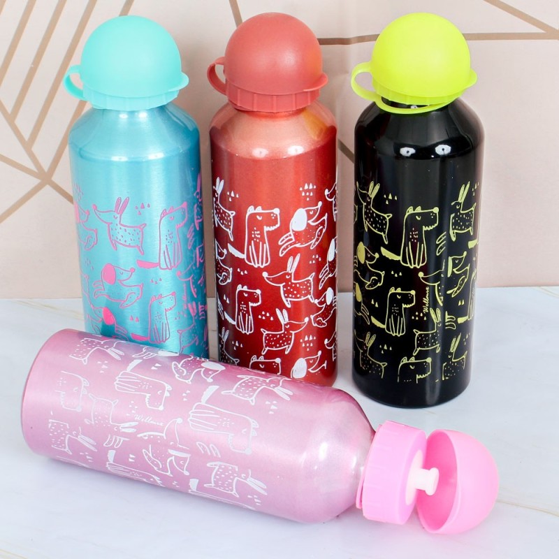 Garrafa Squeeze De Alumínio 500 Ml C/ Tampa E Bico Wellmix