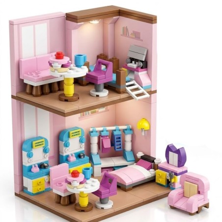 Brinquedo Blocos De Montar Casinha Colecionáveis