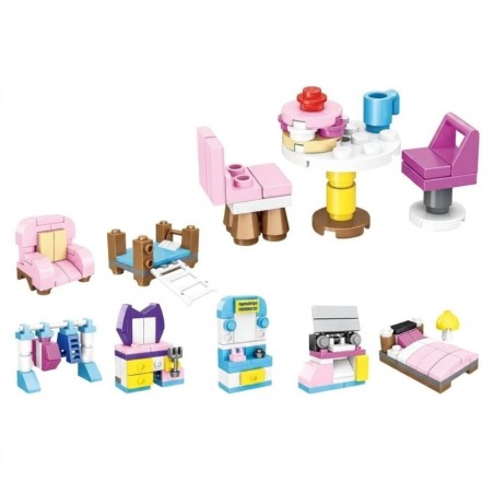 Brinquedo Blocos De Montar Casinha Colecionáveis