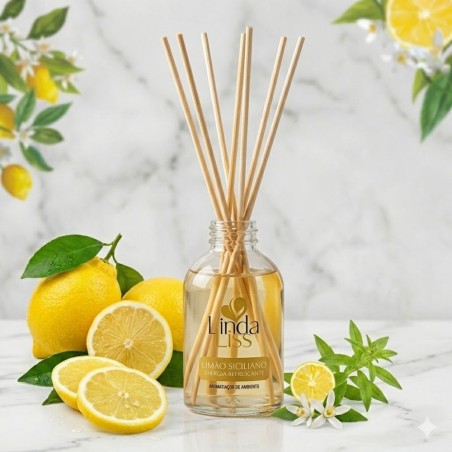 Aromatizador De Ambientes Blister Limão Siciliano 120ml Com Varetas 2