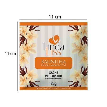 Sachê Perfumado Aromatizador De Ambientes Baunilha 25g