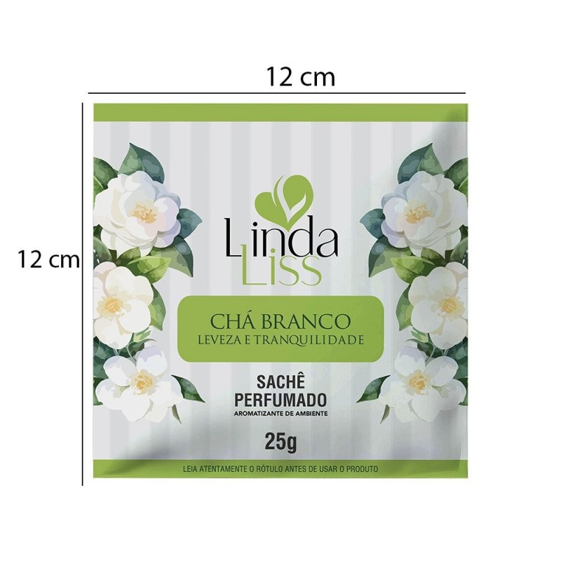 Sachê Perfumado Aromatizador De Ambientes Chá Branco 25g