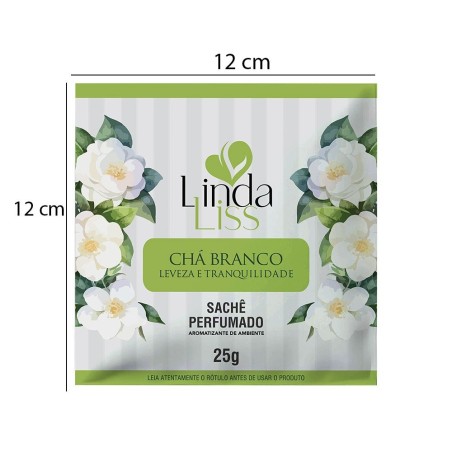 Sachê Perfumado Aromatizador De Ambientes Chá Branco 25g