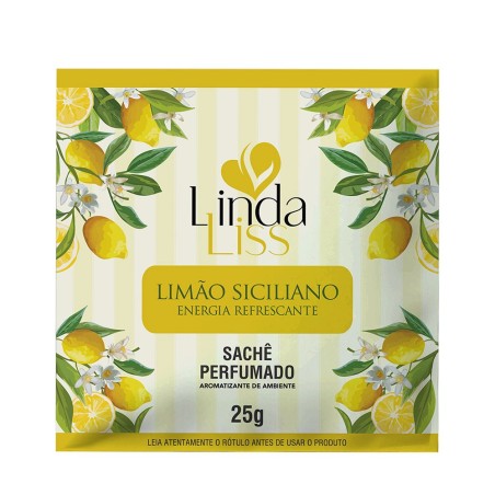 Sachê Perfumado Aromatizador De Ambientes Limão Siciliano 25g 2
