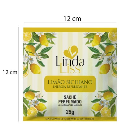 Sachê Perfumado Aromatizador De Ambientes Limão Siciliano 25g