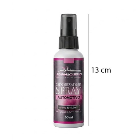 Odorizador Automotivo Em Spray 60 ml Fragrância Tutti Frutti Com Refil
