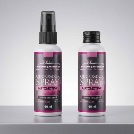 Odorizador Automotivo Em Spray 60 ml Fragrância Tutti Frutti Com Refil