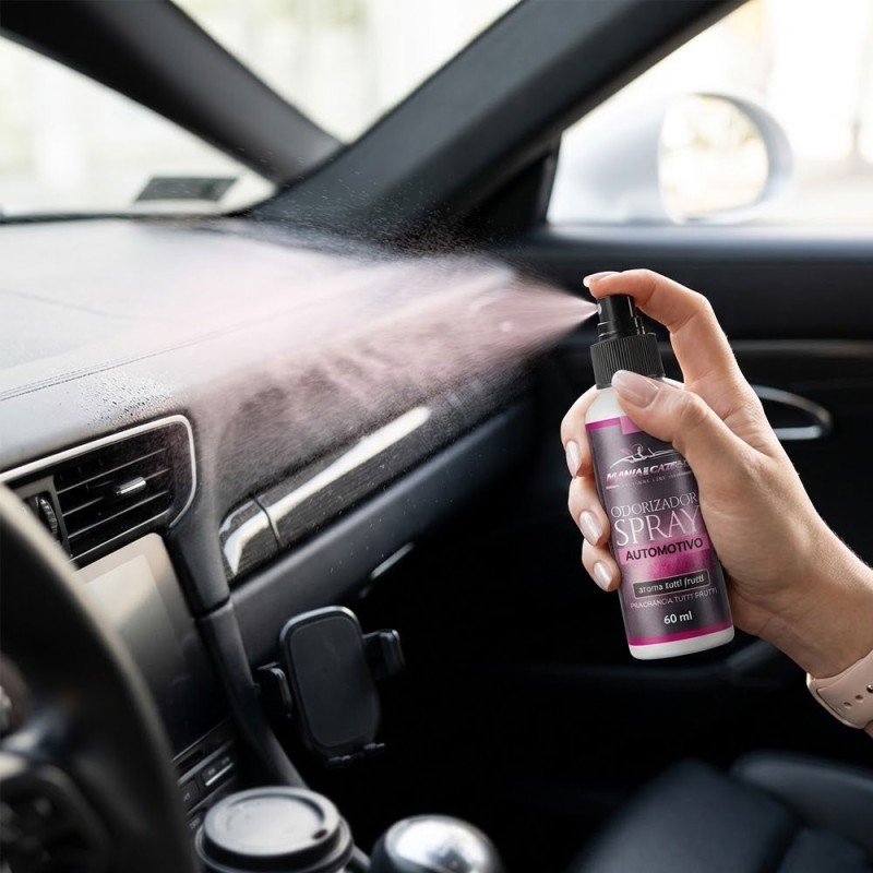 Odorizador Automotivo Em Spray 60 ml Fragrância Tutti Frutti Com Refil
