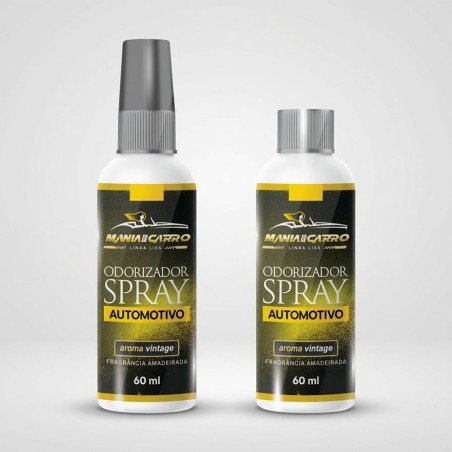 Odorizador Automotivo Em Spray 60 ml Fragrância Vintage Com Refil