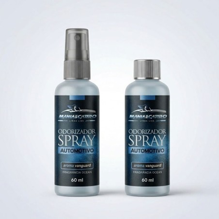 Odorizador Automotivo Em Spray 60 ml Fragrância Vanguard Com Refil