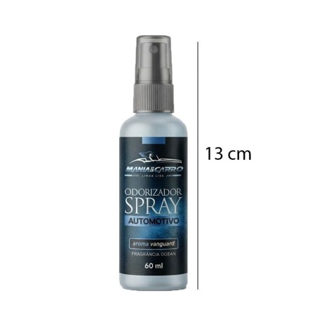 Odorizador Automotivo Em Spray 60 ml Fragrância Vanguard Com Refil