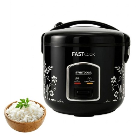 Panela De Arroz Elétrica 5 Copos 127V Preta Com Acessórios
