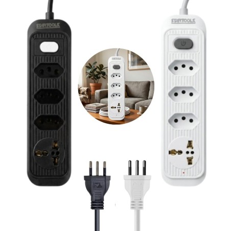 Régua Extensão Universal Elétrica Linha 2M 4 Tomadas Bivolt