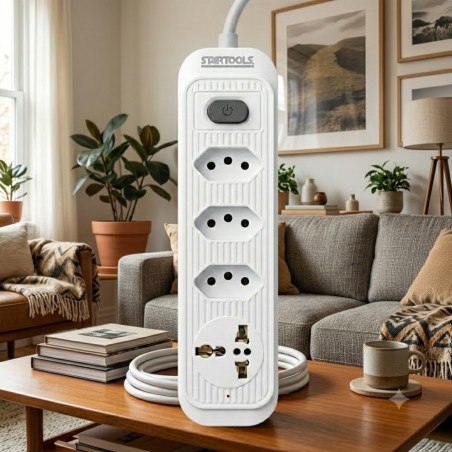 Régua Extensão Universal Elétrica Linha 2M 4 Tomadas Bivolt