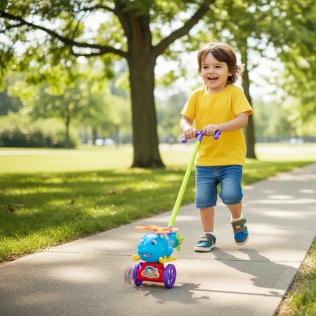 Brinquedo Helicoptero De Empurrar Baby Infantil Com Hélice