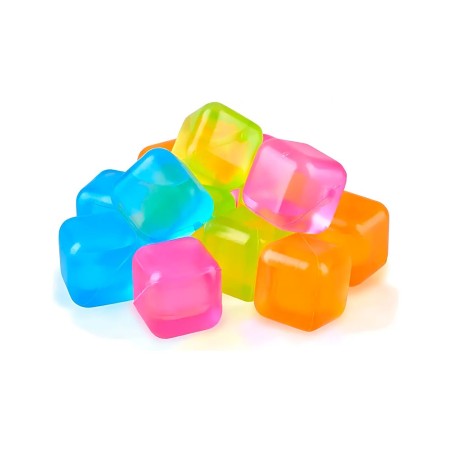 Cubos de Gelo Artificial Ecológico Coloridos  Reutilizáveis 20 Peças